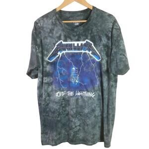 METALLICA Ride The Lightning Tie Dye band T Shirt XL